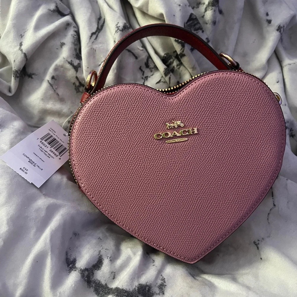 Coach Pink Heart-Shaped Bag - Picture 1 of 5